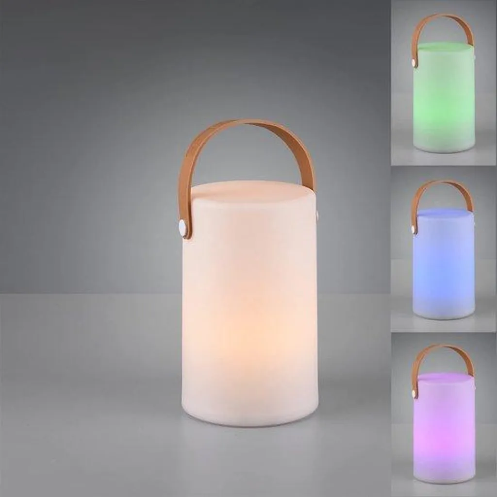 Lampe de table d'appoint LED RGB 1W blanche à piles pour déco et jardin
