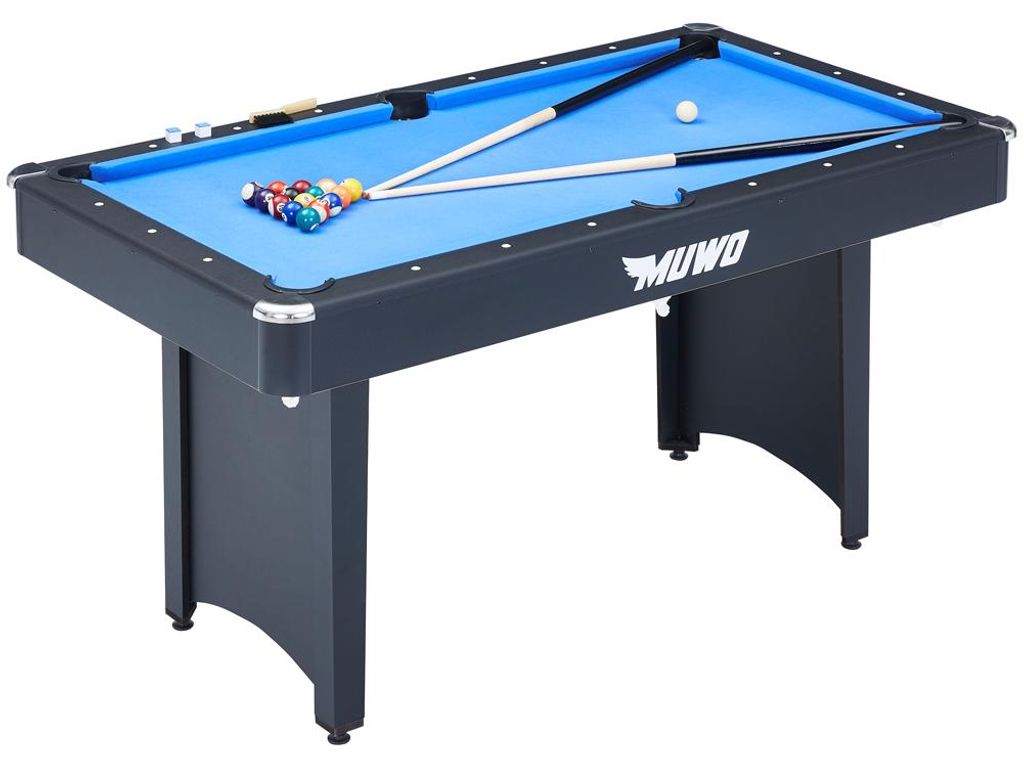 EG MW-105-black-blue|MUWO "Winner" Billardtisch 153x84x79 Produktbild 