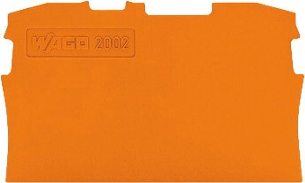 Wago afsluit- en tussenplaat, 0,8 mm dik, oranje, 1 stuk. Productafbeelding 