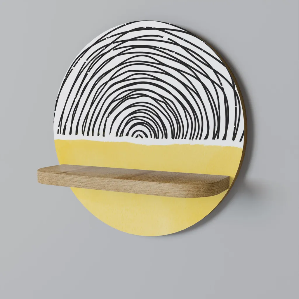 SUNNY TREASURE Étagère ronde en rotin naturel de 50 cm pour salon