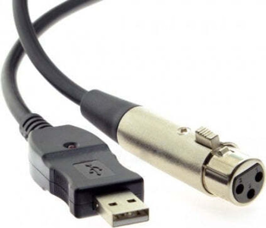 SYSTEM-S USB A (male) zu 3pin XLR (female) Mikrofon Mic Link-Kabel