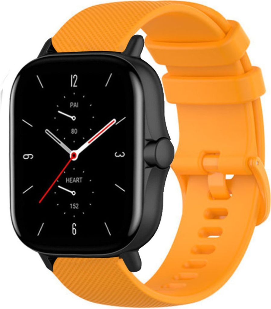 Strap-it Xiaomi Amazfit GTS 2 Luxus Silikonarmband (Orange)