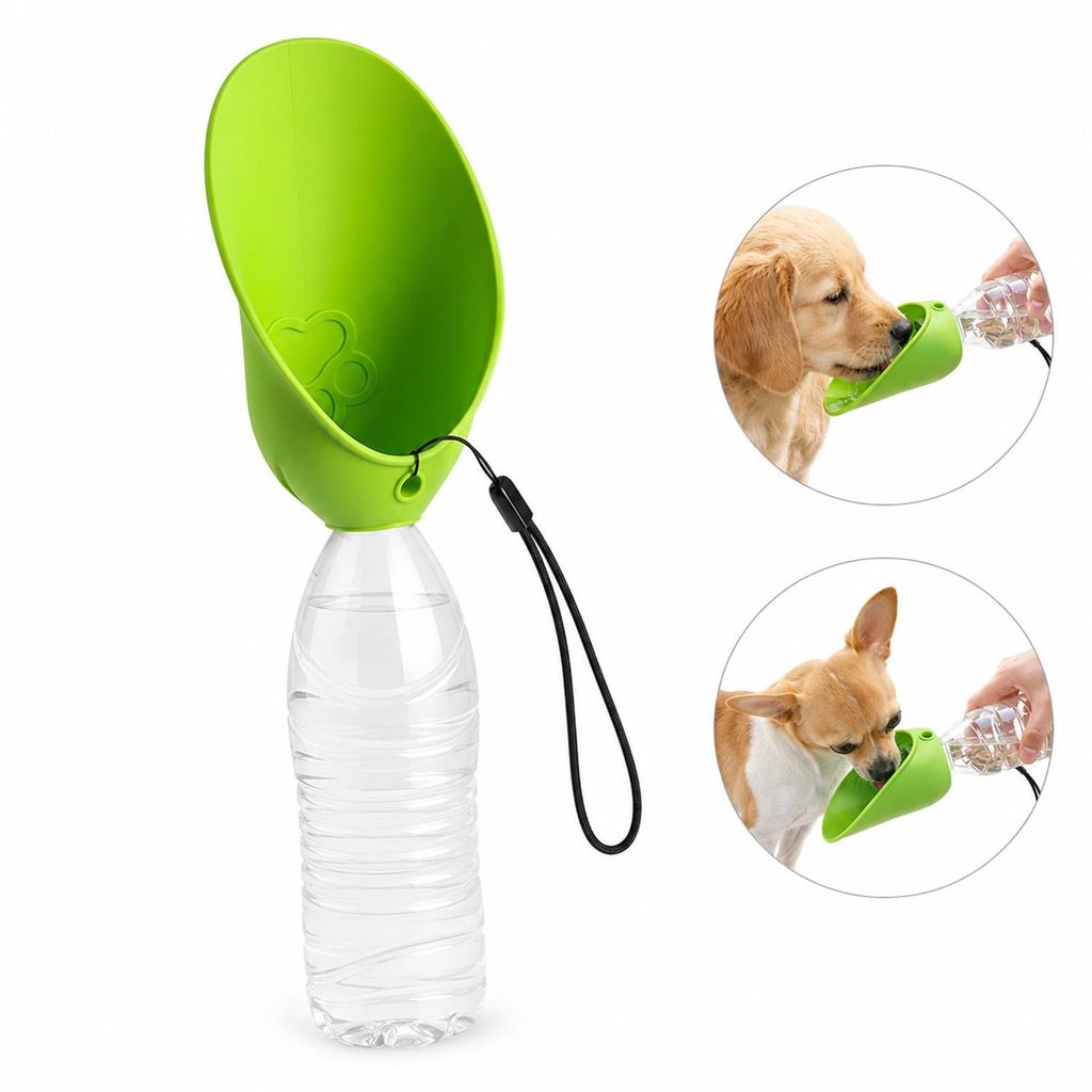 Hund Trinkflasche Reise Napf mit Flaschenaufsatz, tragbarer Produktbild 