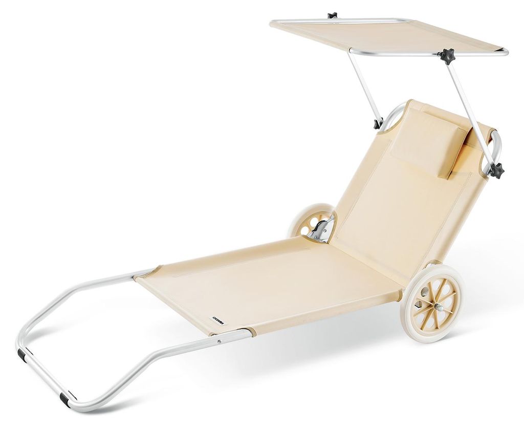 CASARIA® Lettino da Spiaggia Kreta Pieghevole Trasportabile Immagine del prodotto 