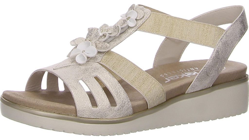 Rieker Sandaletten,Stadtbd.b.25mm o.Fußb in beige, Gr. 42 Produktbild 