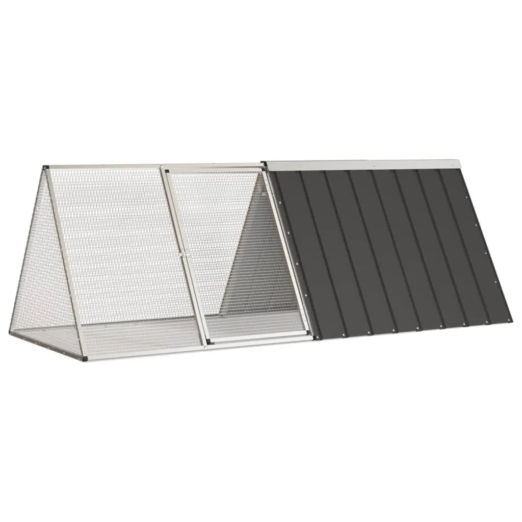 Cage lapins anti-rouille anthracite 201cm en acier galvanisé sécurisé