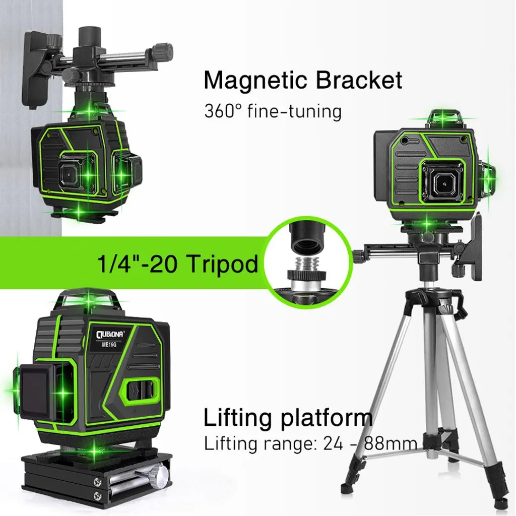 Niveau Laser 4D 16 Lignes ME16G2 avec Télécommande pour Chantier - 5