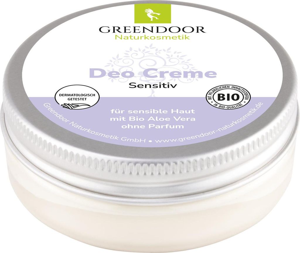 GREENDOOR Deo Creme Sensitiv, parfumfreies Deodorant