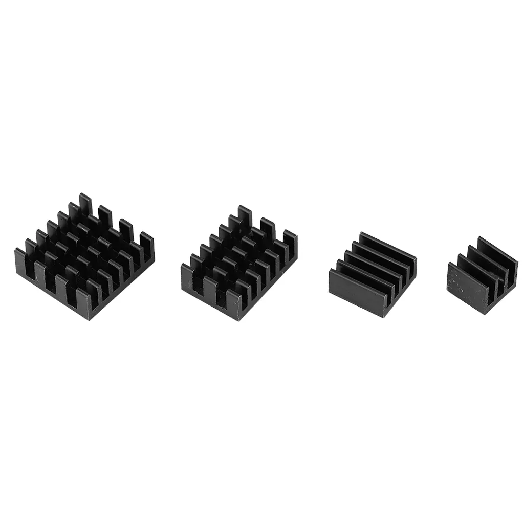 Dissipatori Alluminio Raspberry Pi 4 3 2 Nero Kit 20 Pezzi Adesivi