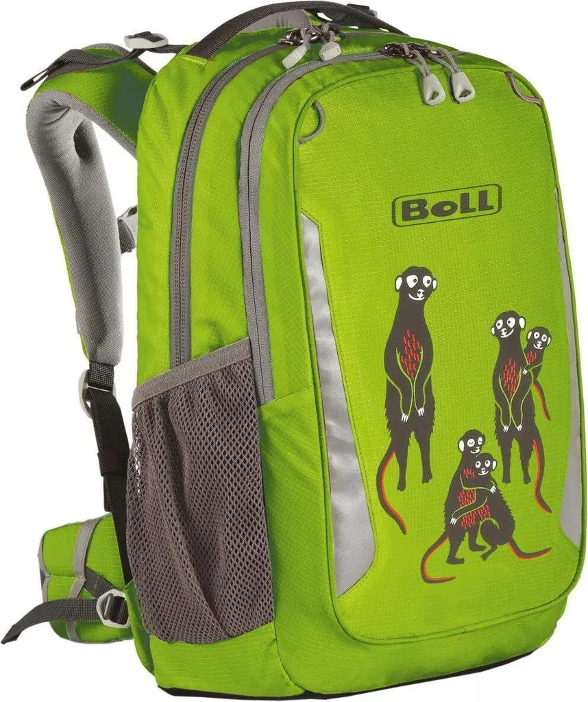 Grand Cartable Scolaire Boll Ecole Mate 20L avec Motif Suricates Lime