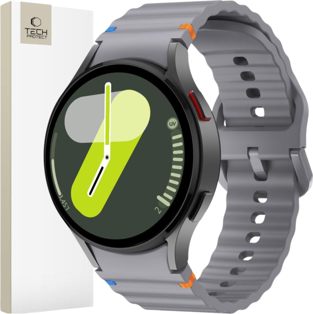 Tech-Protect Silicone Sport Samsung Galaxy Watch 4 / 5 / 5 Pro / 6 / 7 / Fe Crayon Grey