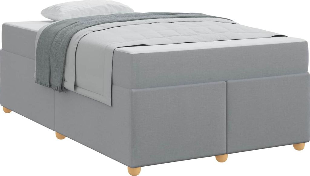 "2026 Aktion"Bettrahmen Modernes/Doppelbett - Polsterbett Erwachsene/r /Kind - mit Matratze Hellgrau 120x190cm Stoff - Klassische Betten NeuMöbel6...