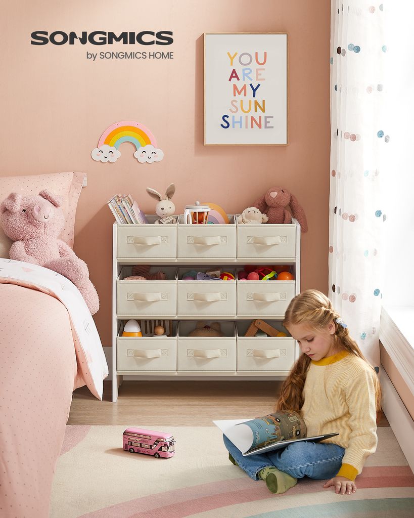 SONGMICS Spielzeugtruhe Kinderregal Kinder Bücherregal mit Produktbild 2