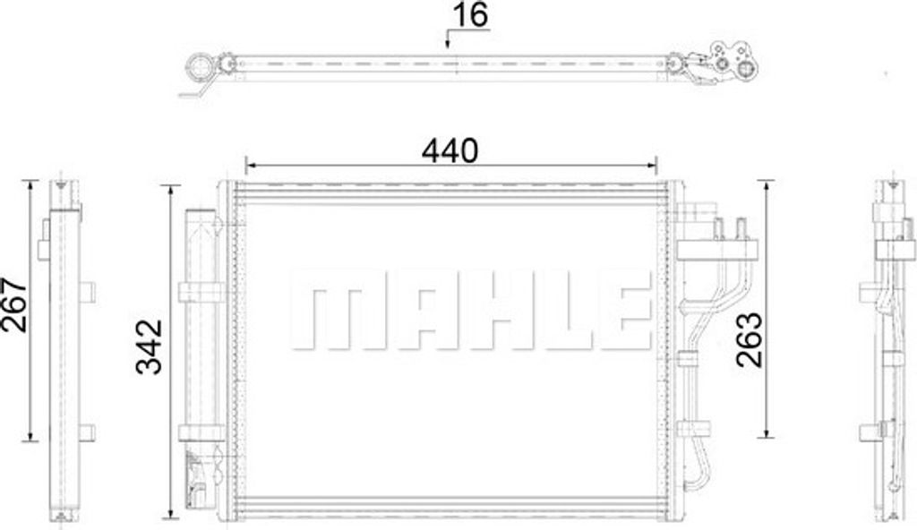 MAHLE AC 917 000P Kondensator Klimaanlage Klimakondensator für HYUNDAI i10 (IA) +Trockner