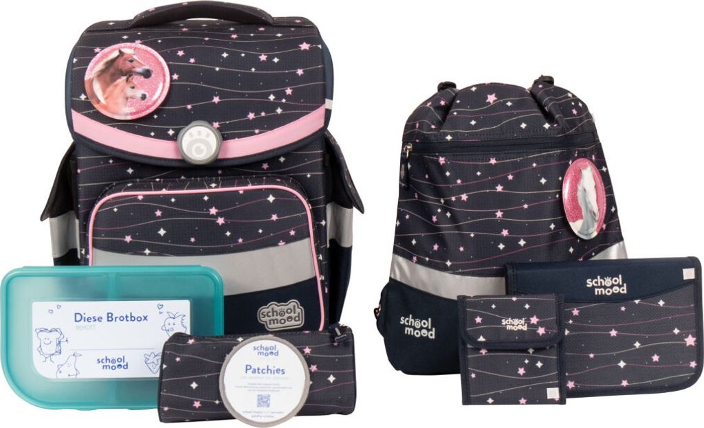 School-Mood sac d'école Timeless Schulranzen-Set 7 pièces Image du produit 
