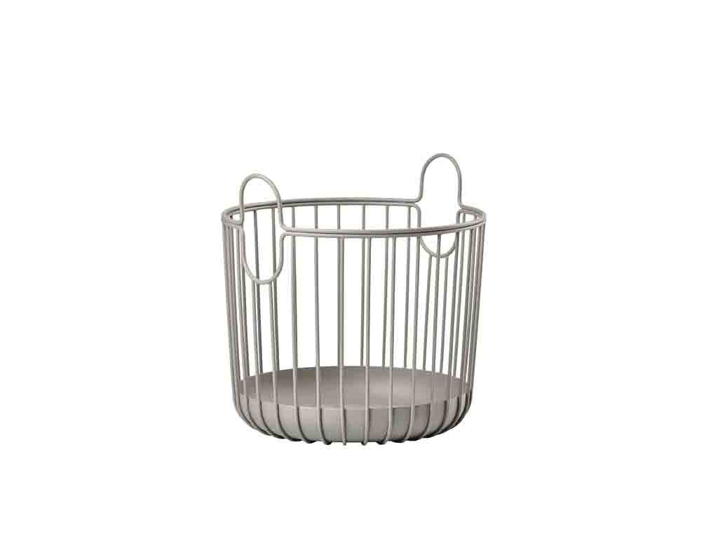 Zone Denmark Korb Inu, Metallkorb, Wäschekorb, Dekokorb, Übertopf, Metall, Taupe, Ø 20 cm, 28264