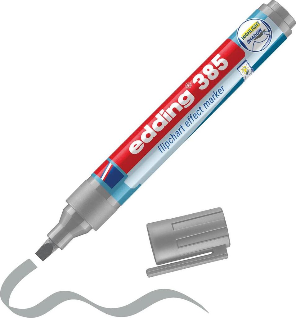 Flipchart Effektmarker 385 silbergrau