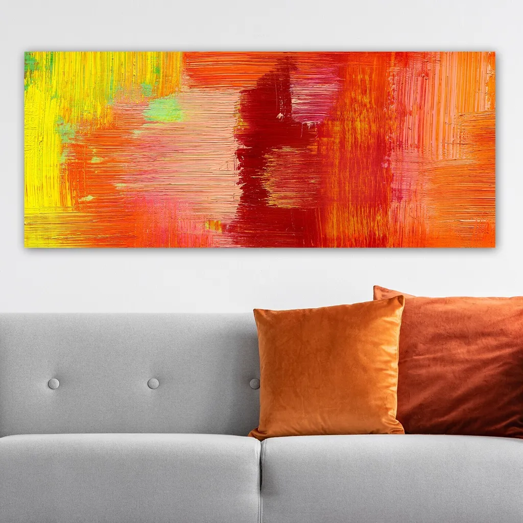 Tableau Mural Coloré pour Habiller un Grand Mur Vide Toile 50x120 cm