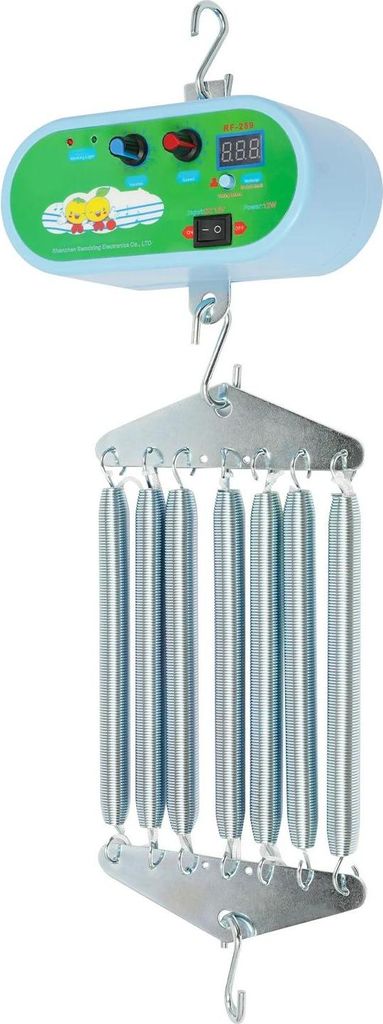 Babywippe & Wiege - Elektrisches Steuergerät - 12W - 10 Geschwindigkeiten - Timer 60–240 Min - Max 20 kg - 0–12 Monate - AC100–240V