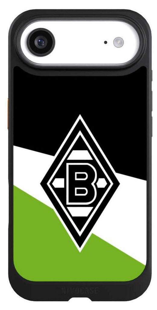 NIVOCASE Hülle für Apple iPhone Air Handyhülle NIVOcore Case Schwarz Borussia Mönchengladbach Gladbach Offizielles Lizenzprodukt