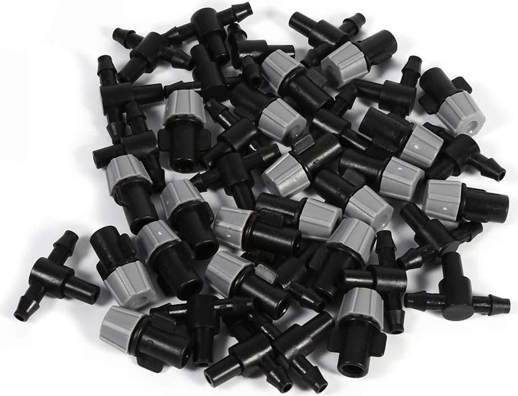 20 Stück Sprinklerköpfe Nebel Düse - T-Stücke - Nebel Bewässerung - Tropfbewässerung Kits für den Garten zu Hause.