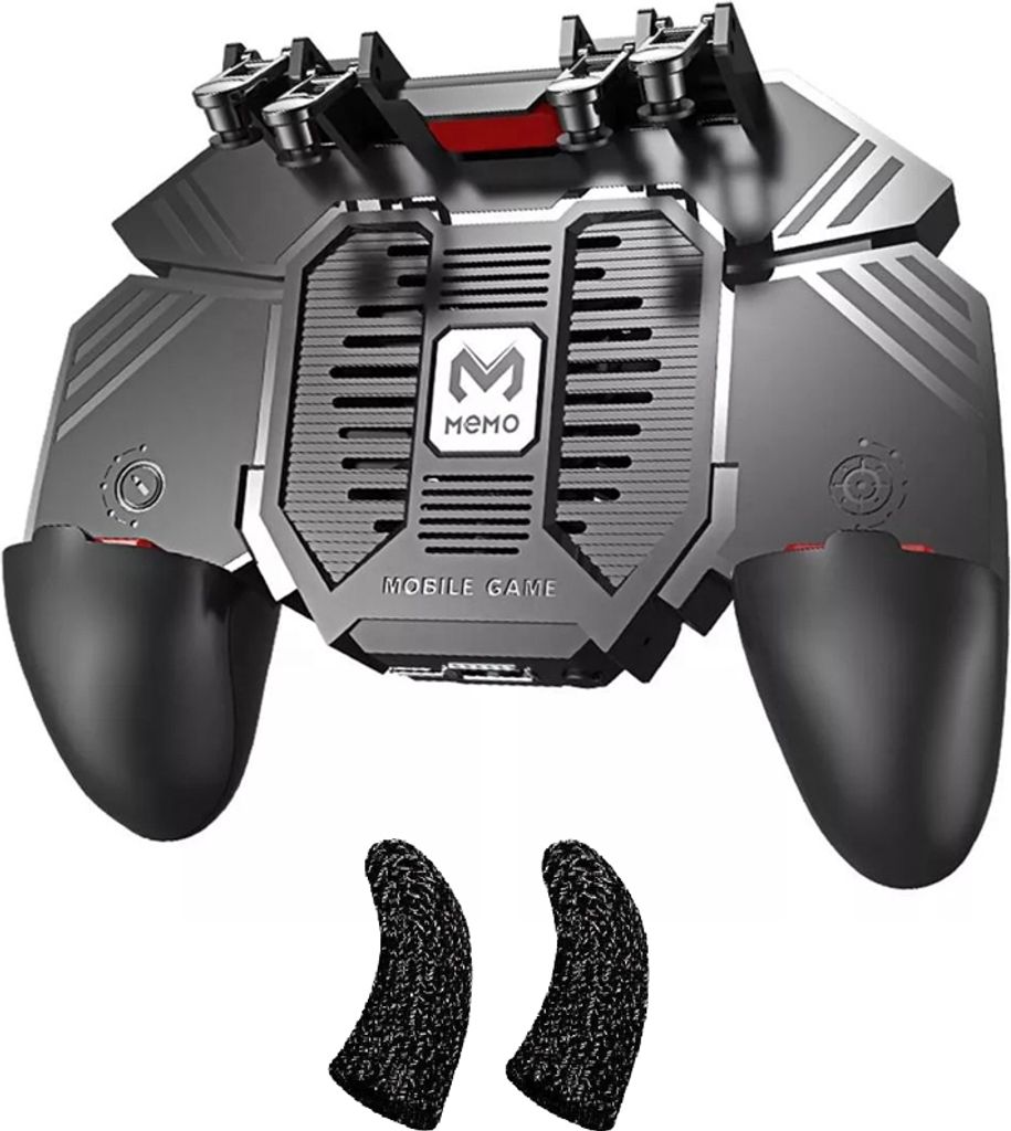 4000mAh Controller mit 2 Gaming Handschuhen PUBG Fortnite Call of Duty Mechanischer Trigger, Akku, Telefonkühler