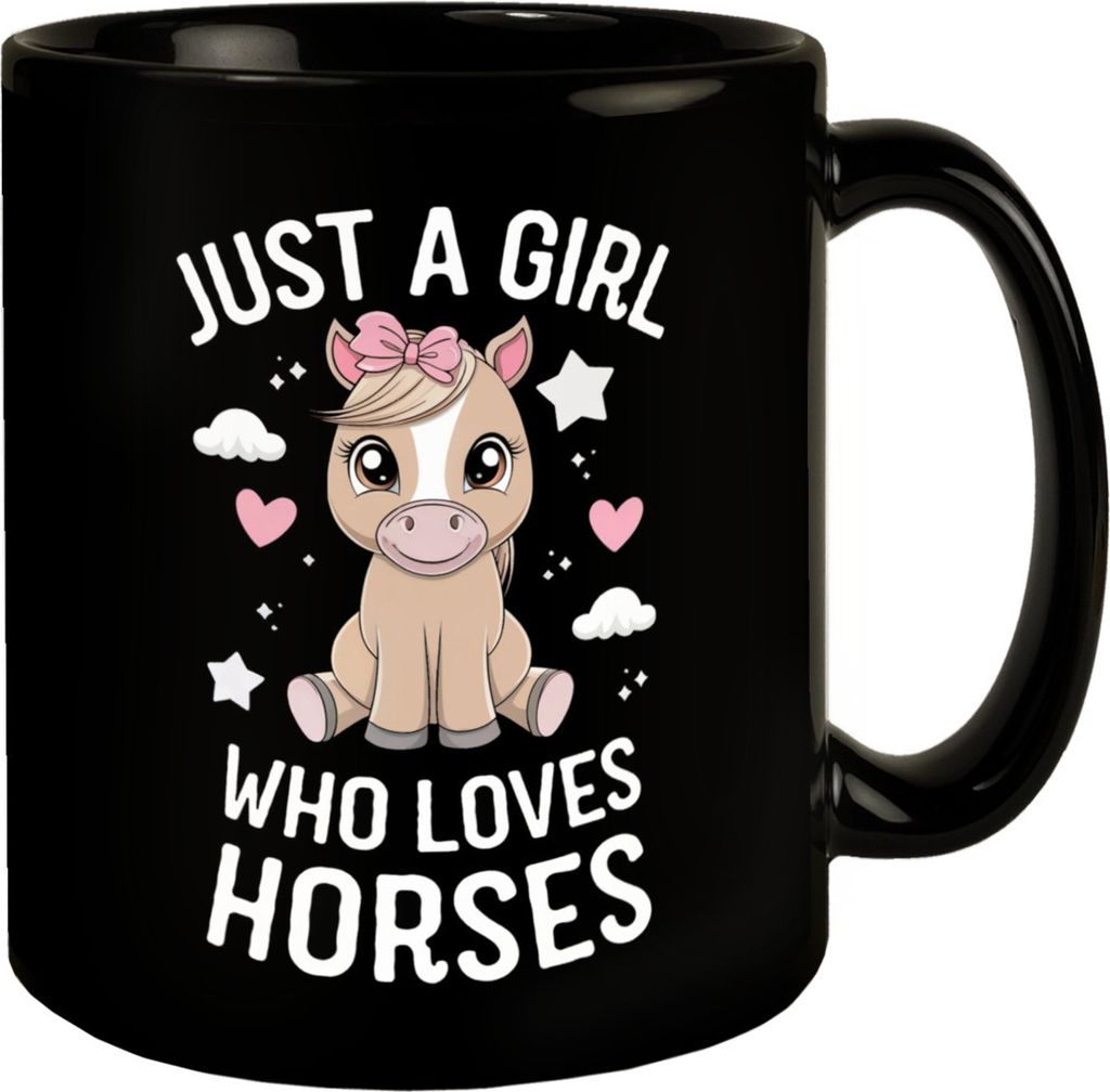Just a girl love horses Tasse Pferd Sterne Herzen