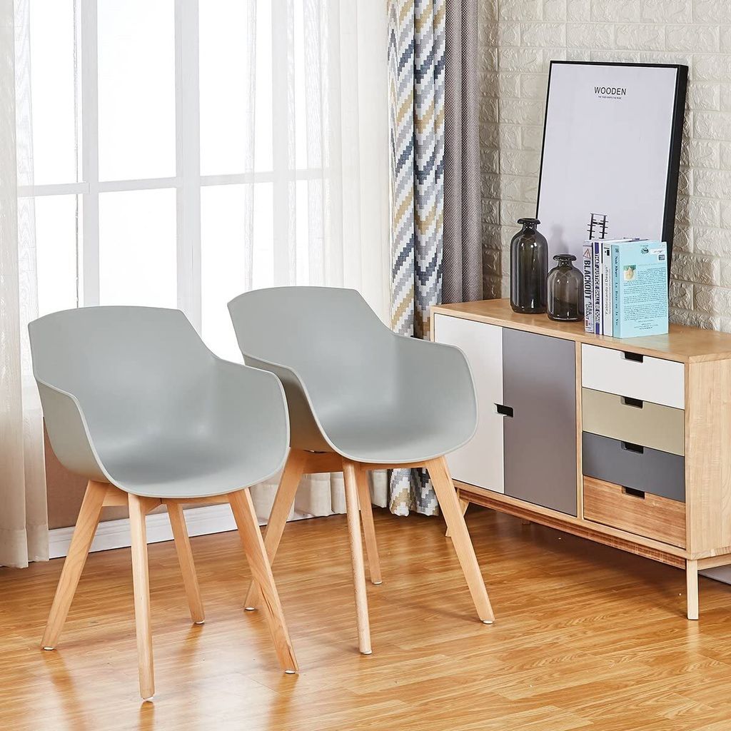 HJ_WeDoo 4er Set Sessel Skandinavisch Wohnzimmerstuhl Produktbild 7