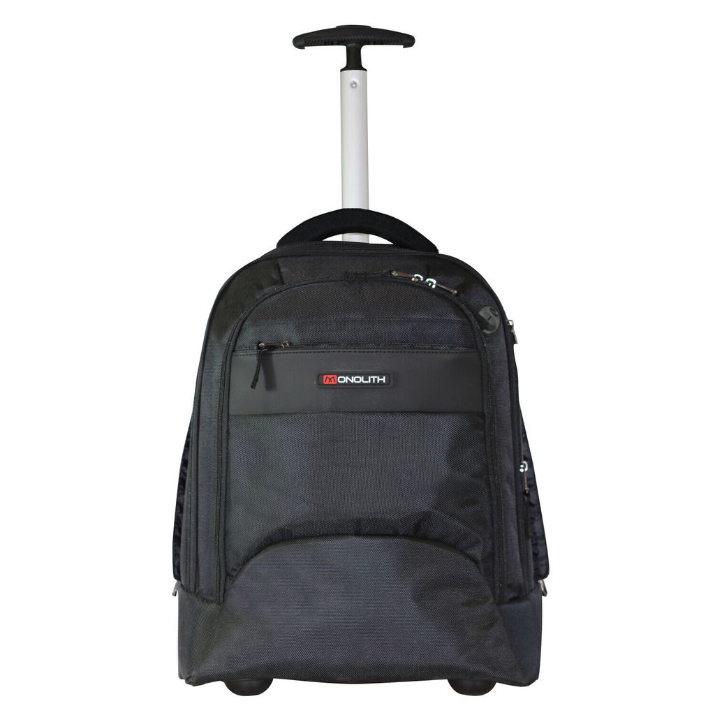 Monolith 2 in 1 Laptop-Rucksack 15.6 " (Trolley) - Multifunktionsrucksack - mit Teleskopgriff - 2 Rollen - Schwarz - Nylon Body - 470 mm Höhe x 47...