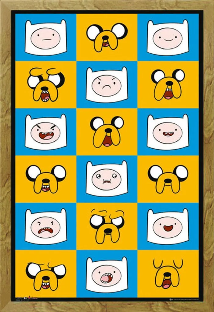 Déco Murale Adventure Time : Poster encadré Chêne pour chambre et salon