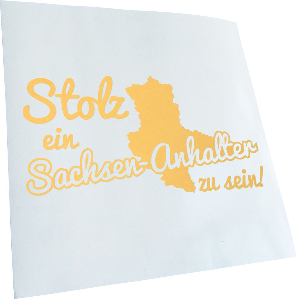 Kiwistar - Autoaufkleber - Sachsen-Anhalt Stolz - Creme - 24x12cm - Aufkleber für Auto, Laptop, Fahrrad, LKW, Motorrad mehrfarbig JDM Decal Racing