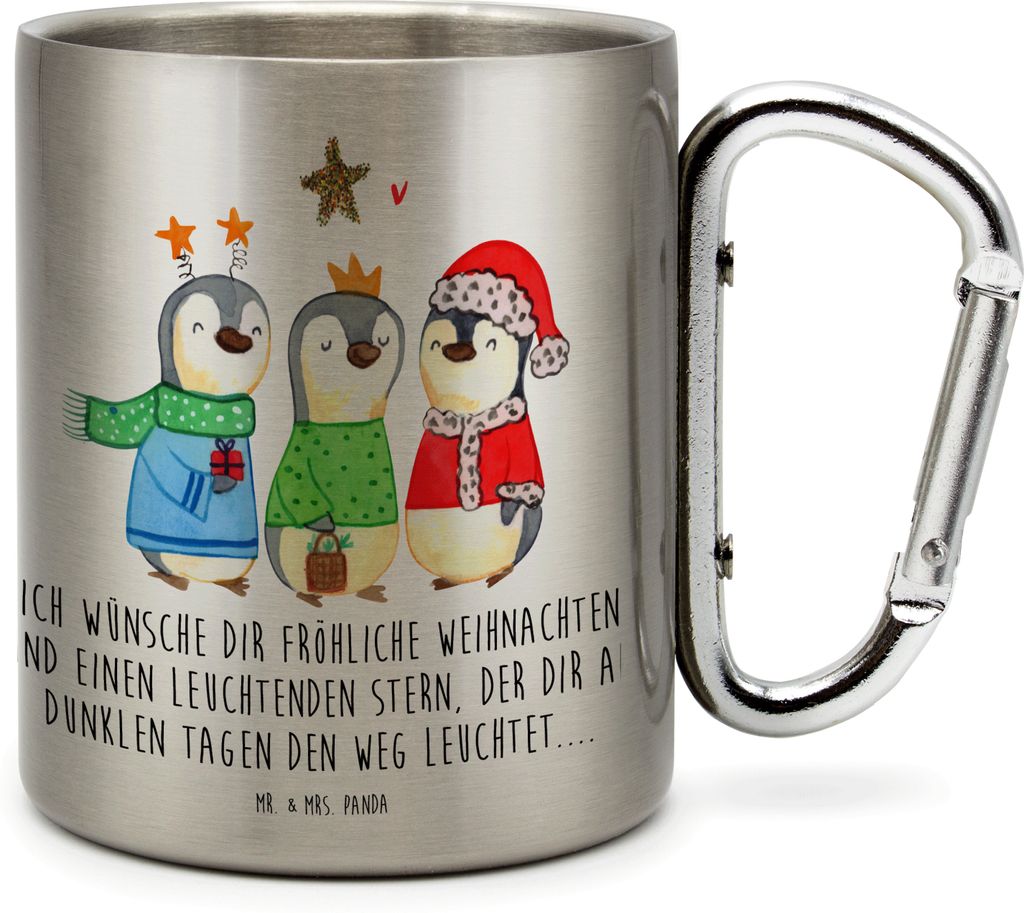 Mr. & Mrs. Panda Teetasse Winterzeit Heilige drei Könige - Transparent - Geschenk, Campingtasse, wandertasse, Weihnachtsmann, Weihnachtstage, Wint...