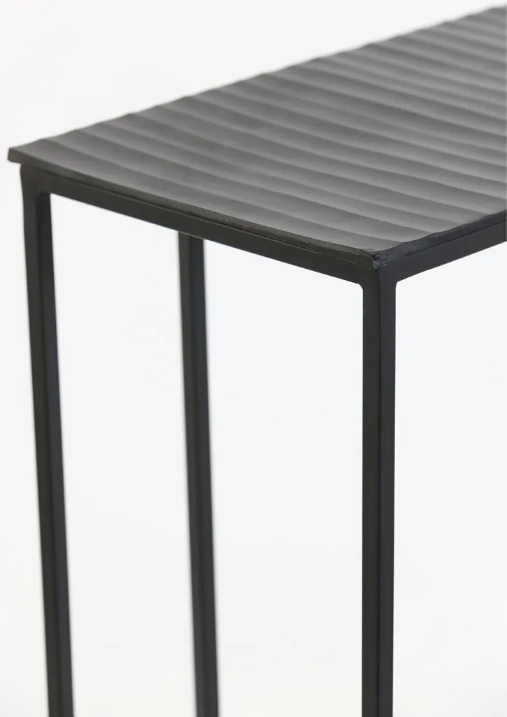 Petite table d'appoint métal noir mat Macy - Style industriel chic - 5