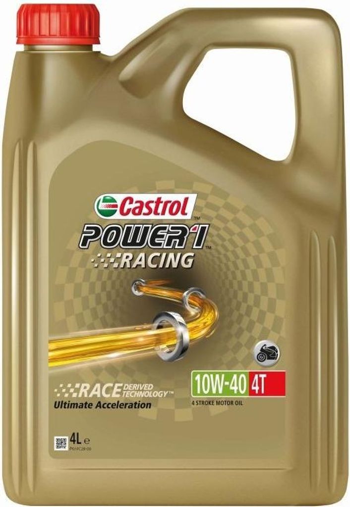 Castrol Power 1 Racing 4T 10W-40, 4 l, 10W-40, Motorrad, Produktbild 