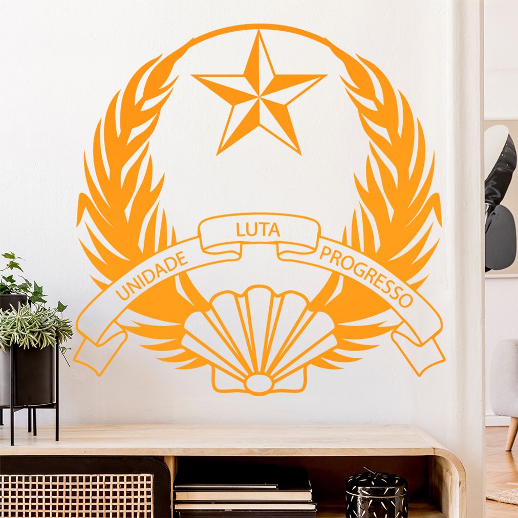 Guinea-Bissau Wappen Wandtattoo Wandaufkleber Wall Sticker - Dekoration, Küche, Wohnzimmer, Schlafzimmer, Badezimmer