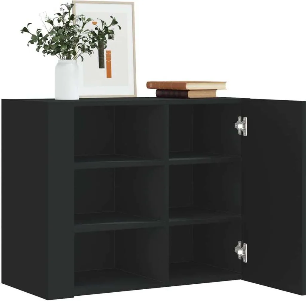 Maison Exclusive Scaffale Muro Nero 75x35x60 - Organizzazione Ufficio