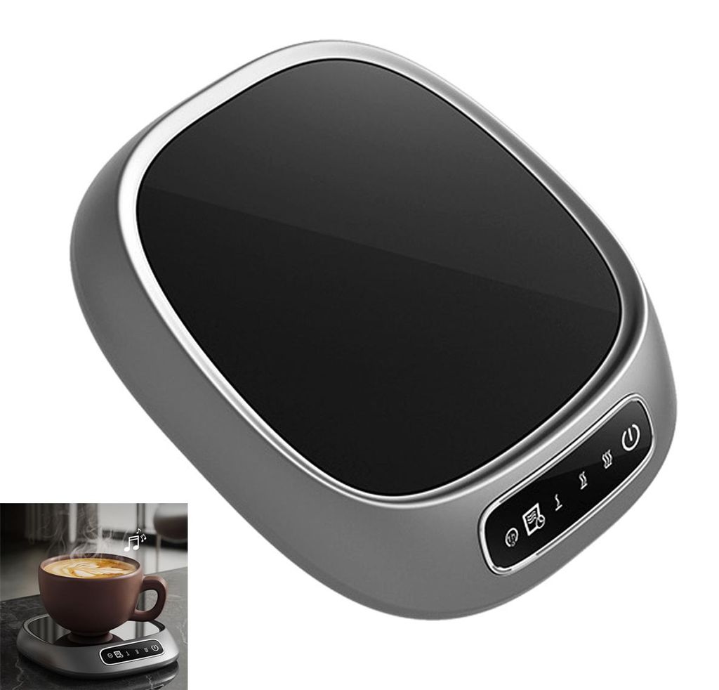 Tassenwärmer Elektrisch, USB Kaffeetassenwärmer mit 3 Temperaturstufen bis 55°C, Heizplatte für Büro Schreibtisch Küche