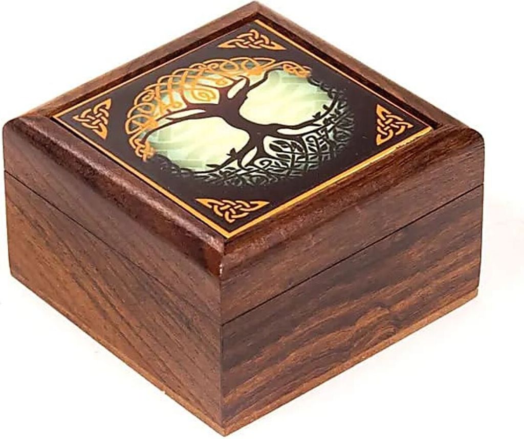 Schmuckkästchen Baum des Lebens – 2er-Set – 6,5 x 6,5 x 3,5 cm