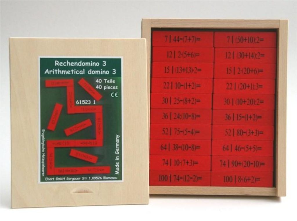 Vzdelávacia hračka aritmetické domino III ŠxVxH 20x16,5x3cm Obrázok produktu 
