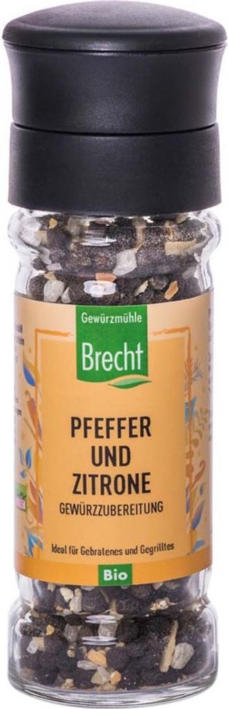 Gewürzzubereitung - Pfeffer und Zitrone Mühle 52g