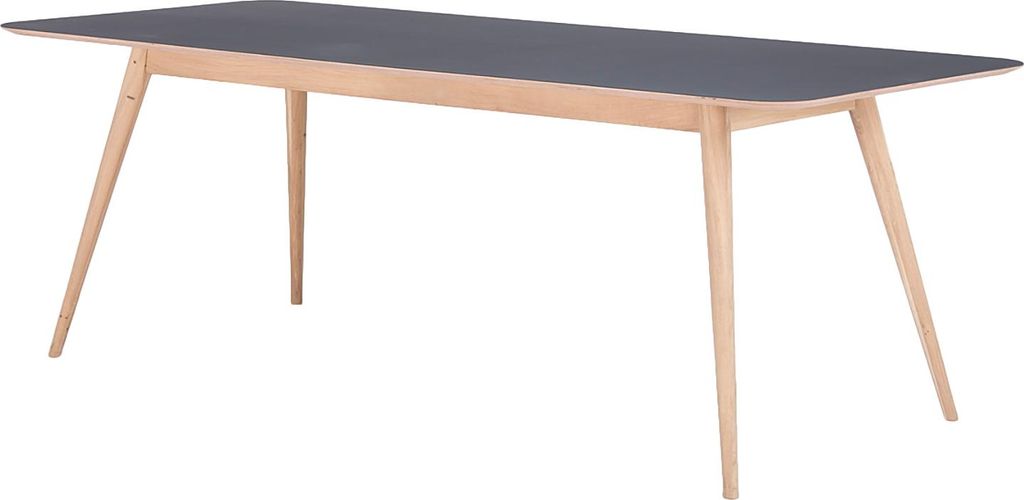 home24 Esstisch - Eiche Teilmassiv / Linoleum Produktbild 