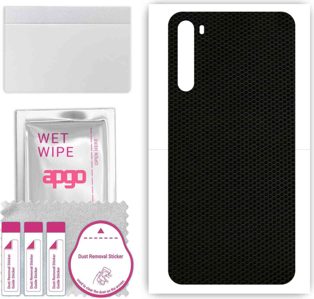 apgo Rückseite Schutzfolie, Skin, kompatibel mit Xiaomi Redmi Note 8, Hinten Displayschutzfolie aus Vinylfolie, kratzfest, einfache Montage - Matrix