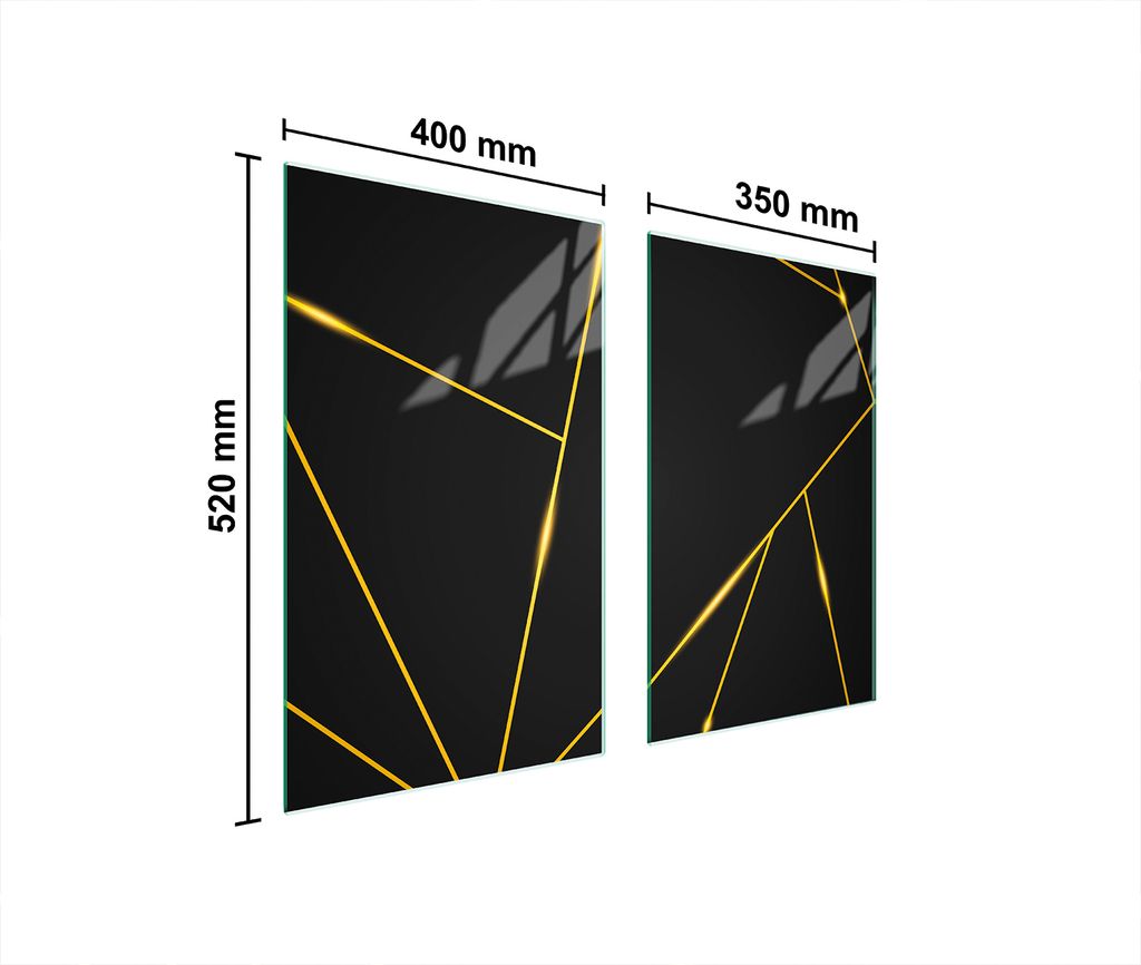 Glasschutzplatte Für Herd 75X52 Schwarz