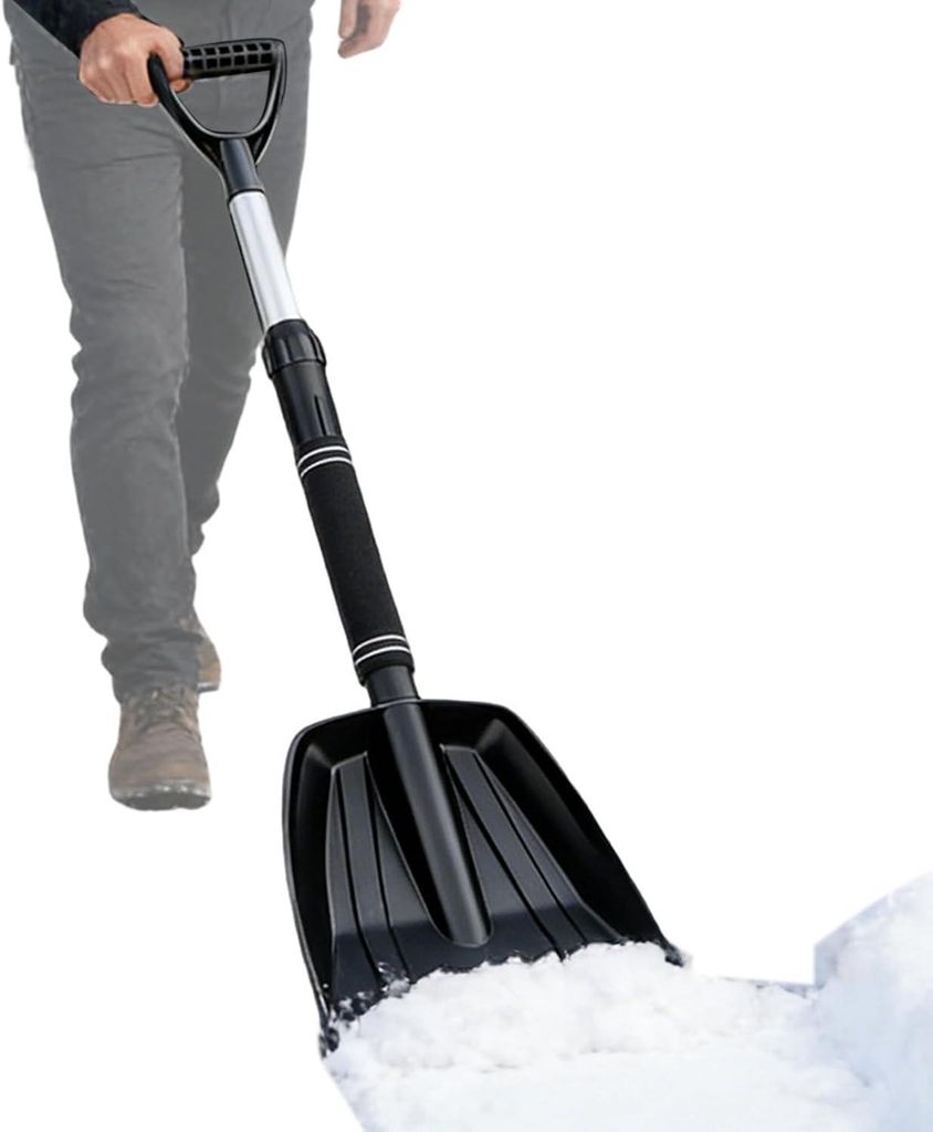Lange, robuste Schneeschaufel, ergonomisches Winteraccessoire zum Schneeräumen – Einfahrt, Gehweg, Garten