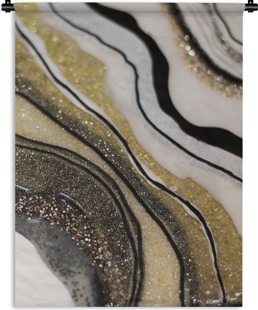 MuchoWow Wandteppich Wandbehang Edelstein - Abstrakt - Marmor - Natur 120x160 cm Tapisserie Dekoration Wandtuch - Wohnzimmer - Moderne