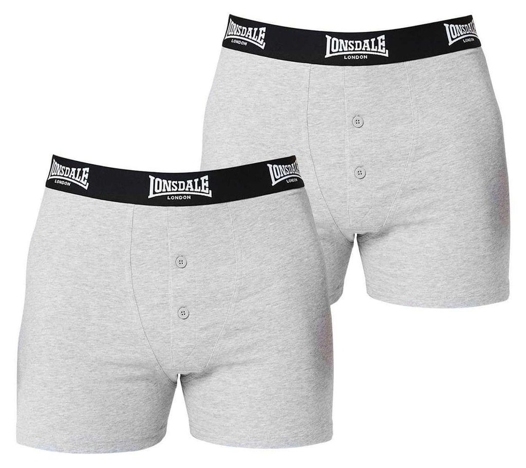 Lonsdale - Boxershorts für Herren (2er-Pack) GT14038 (3XL) (Grau)