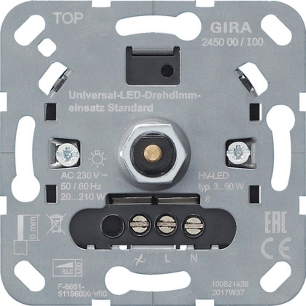GIRA 245000 Uni-LED-Drehdimmeins. Standard Einsatz Produktbild 