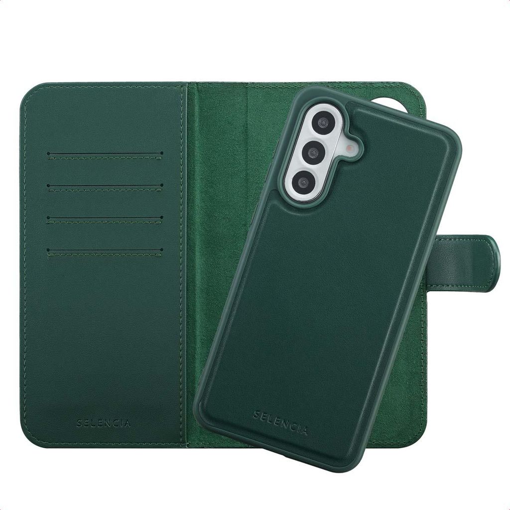 Selencia Olyn Abnehmbare Bookcase mit MagSafe Samsung Galaxy A56 - Grün