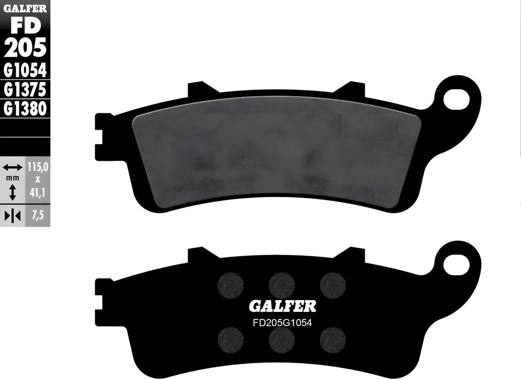 Plaquettes de frein Galfer FD205G1054 anti-bruit pour Honda ST 1100