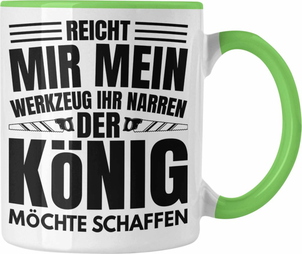 Trendation - Handwerker Tasse Geschenk Mechatroniker Hausmeister Geschenkidee Männer Spruch (Grün)
